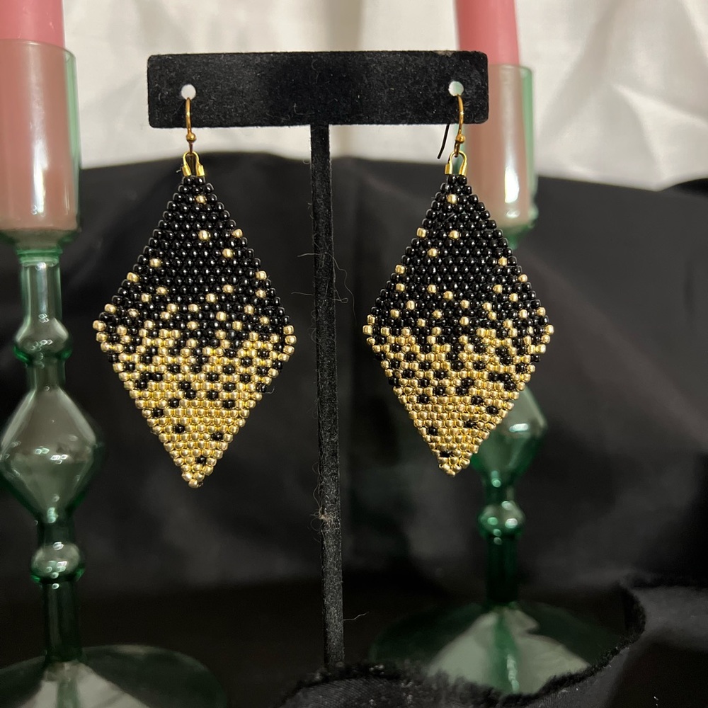 Hand beaded earrings